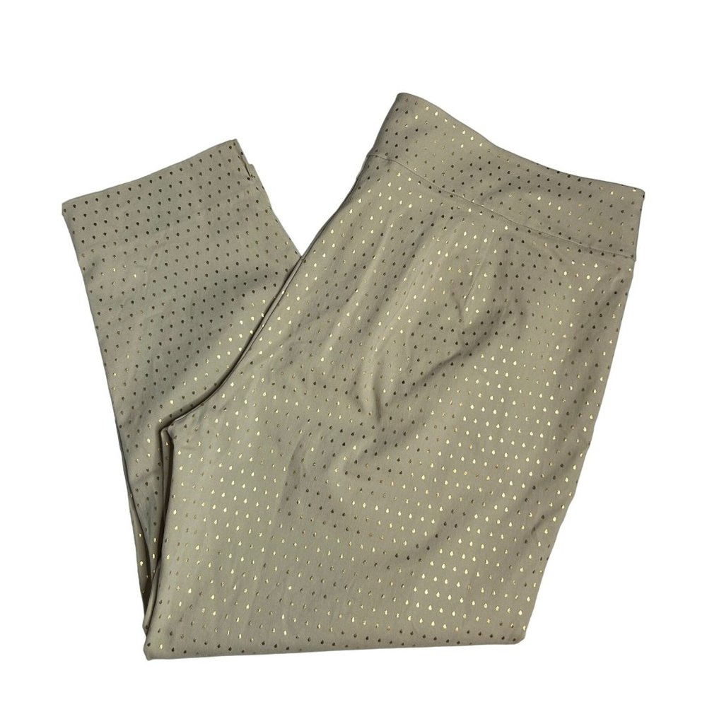 NWT Lane Bryant Plus Size 24‎ Womens Cream Color Stretch Ankle Dress Pants